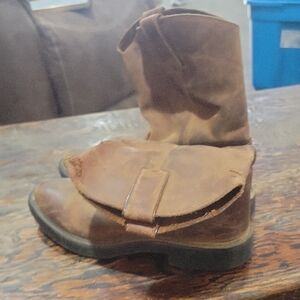 Kids Brown Leather Boots Justin
